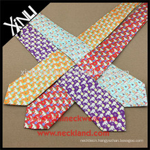 100% Handmade Perfect Knot Silk Print Minion Necktie